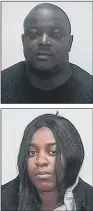  ??  ?? IDENTITY FRAUD: Kayode Sanni and Chantelle Gumbs were involved in a multi-million-pound fraud using stolen identities.