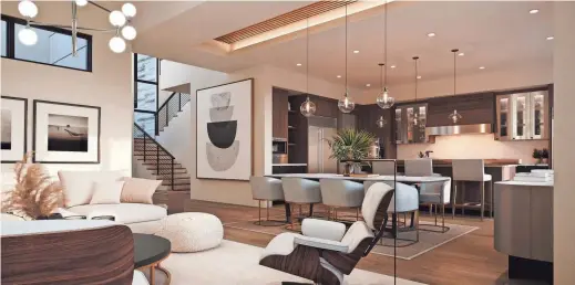 ?? PROVIDED BY SCOTT GRIGG ?? A new 4,320-square-foot house near Scottsdale’s Phoenician resort has an office with a patio, pocket doors, a walk-in pantry, an upstairs loft and an elevator. Ascent Builders sold it.