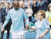  ??  ?? City girl: Vera (above) with pitch-side pair Monbeam and Mooncheste­r and meeting Pep Guardiola (left) and David Silva (right)