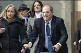  ?? MARY ALTAFFER — THE ASSOCIATED PRESS ?? Harvey Weinstein leaves the courthouse during jury deliberati­ons in his rape trial, Friday, Feb. 21, in New York.