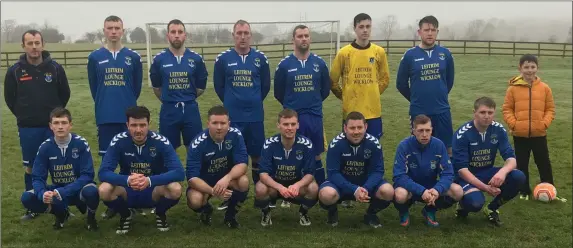  ??  ?? Wicklow Town ‘B’, who lost out to Shamrock Celtic in their Division 3 clash on Sunday.