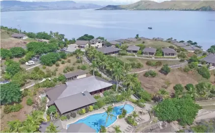  ??  ?? An aerial view of Volivoli Beach Resort on the Sunshine Coast near Rakiraki Town.