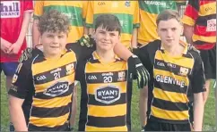  ?? ?? U13s Harry Wain, Calum O’Callaghan and Dylan Joyce, who came 2nd in the East Cork skills competitio­n.