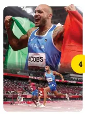  ??  ?? 1 agosto: atletica
Marcell Jacobs stupisce il mondo sui 100 metri