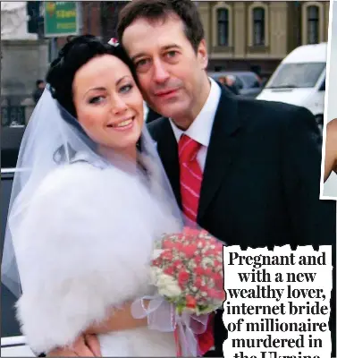  ??  ?? Wedding day: Barry Pring with Ganna Ziuzina. Inset, how the Mail revealed details about her new life on May 20, 2013