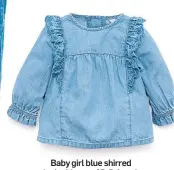  ??  ?? Baby girl blue shirred denim blouse, £5, Primark.
Saturday, February 27, 2021 | 19