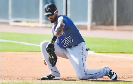  ??  ?? High-profile acquisitio­n Ian Desmond not only is in his first season with the Rockies, he is in his first season as a first baseman. “This spring is about learning how to play first base,” he says. “I’m learning positionin­g and footwork.” John Leyba,...