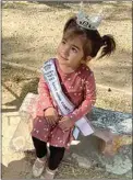  ?? COURTESY OF DEBBIE REA ?? Laila Elalem, 2, of Tehachapi, was crowned Teeny Tiny Miss East Kern County.