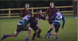  ??  ?? Action from the Arklow v Gorey South East under-14 Shield semi-final.