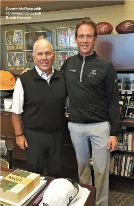  ??  ?? Gareth McShea with renowned US coach Butch Harmon