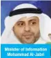  ??  ?? Minister of Informatio­n Mohammad Al-Jabri