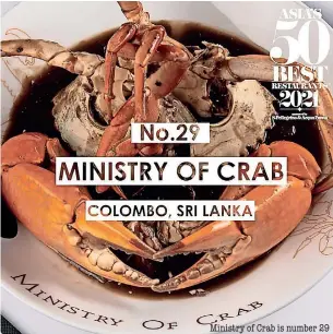  ??  ?? Ministry of Crab is number 29