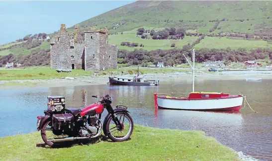  ?? ?? The BSA at Lochranza in the Isle of Arran. Alan says it’s his favourite picture and we can see why.