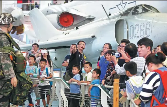  ?? ZHANG QUANYAO / FOR CHINA DAILY ?? Chinese Aviation Museum in Changping district, Beijing is Asia’s largest museum showing aircrafts relics.