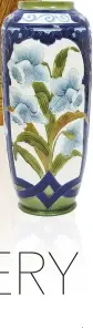  ??  ?? ESTIMATE £200–£400 Parti-colourware vase with a tubelined design of daffodils