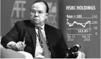  ??  ?? HSBC’s outgoing CEO Stuart Gulliver