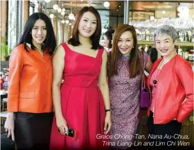  ??  ?? Grace Chong-tan, Nana Au-chua, Trina Liang-lin and Lim Chi Wen