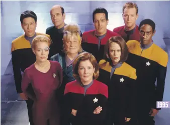  ?? Getty ?? The cast of ‘Star Trek: Voyager’ 1995