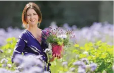  ??  ?? Kerrie Gardiner, Bloom Show garden manager, in the walled garden at Bloom yesterday. Photo: Gerry Mooney