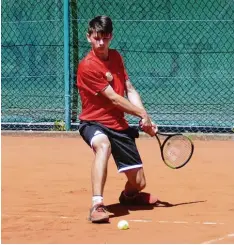  ?? Foto: Werner Heyler ?? Mit Nico Kleber startet auch ein junger Spieler des TC Schießgrab­en bei den Bavarian Junior Open.