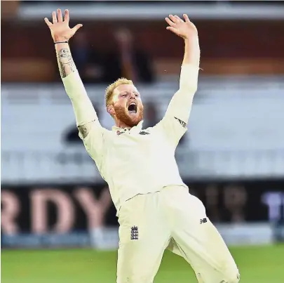  ??  ?? Out in the cold: England vice-captain Ben Stokes was suspended from internatio­nal matches until further notice following a fight outside a nightclub. — AFP