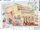  ??  ?? Artist Hena Chakrabort­y’s depiction of Gandhi and Kasturba at the Harijan Sevak Sangh in Kingsway
Camp, taken from the Baputhemed 2019 calendar brought out by the Delhi government.
COURTESY THE DELHI GOVERNMENT