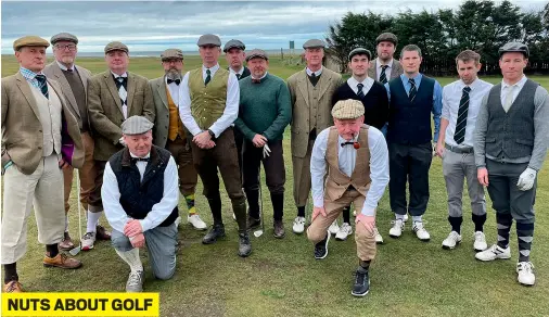  ?? ?? Above: Members of the Newcastle and Northern Dental Surgeons Golf Society celebratin­g the group’s centenary anniversar­y at Newbiggin Golf Club, the same venue that hosted their second meeting in 1923.