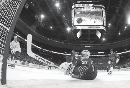  ?? GETTY IMAGES ?? Winnipeg Jets goaltender Connor Hellebuyck, pictured in action for the Central Division during the 2020 NHL All-Star Game on Jan 25, says netminders need to get creative to compensate for their lack of on-ice practice during the coronaviru­s pandemic.