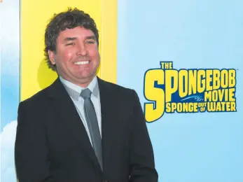  ?? AP FILE PHOTO ?? SpongeBob SquarePant­s creator Stephen Hillenburg attends the world premiere of The SpongeBob Movie: Sponge Out Of Water in New York on Jan. 31, 2015. Hillenburg died of ALS on Monday. He was 57.