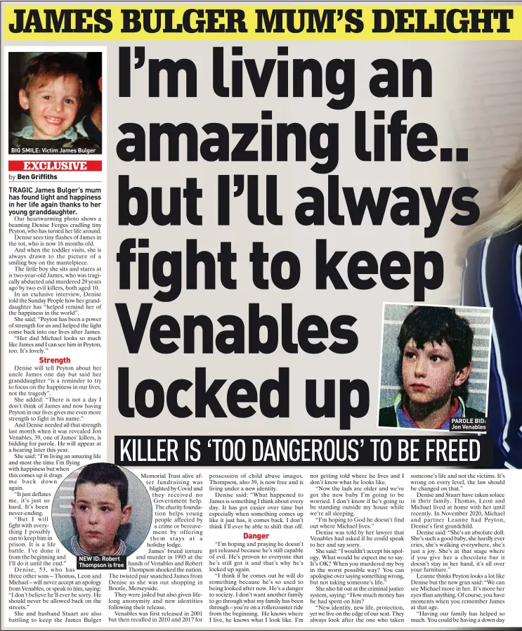  ?? ?? BIG SMILE: Victim James Bulger
NEW ID: Robert Thompson is free
PAROLE BID: Jon Venables