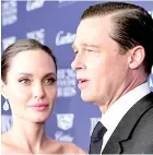  ??  ?? Angelina Jolie (left) with Brad Pitt.