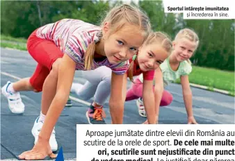  ?? și încrederea în sine. Sportul întărește imunitatea ??