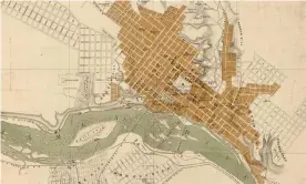  ??  ?? Richmond, Virginia, as seen on a map from 1864. Photograph: Wikimedia