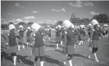  ??  ?? Msiteli High School drum majorettes team doing their thing at White City Stadium Thursday