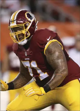  ?? ASSOCIATED PRESS FILE PHOTO ?? Offensive tackle Trent Williams was acquired by the 49ers on Saturday in a draft-day trade with Washington, where he was a seven-time Pro Bowl selection from 2012-18.