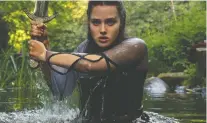  ?? NETFLIX ?? Katherine Langford stars as Nimue in Cursed, a new fantasy, which offers a new take on Merlin and the famed Arthurian legend.