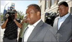  ?? aP PhoTo Mayor Tony Mack and his brother Ralphiel Mack, right, leave the Federal courthouse Monday, Sept. 10, 2012, in Trenton, after a federal magistrate ordered Mack released on an unsecured $150,000 bond but ruled that he cannot leave the state while f ??