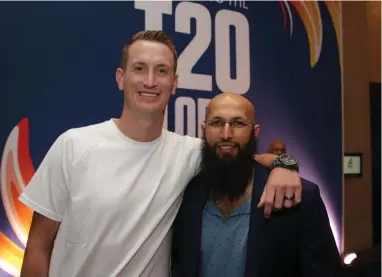  ??  ?? SECOND TIME AROUND? Chris Morris, left, was the first player drafted in the GLT20 last year. Will he and Hashim Amla see the league start up this year?