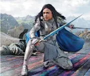  ?? [PHOTO PROVIDED BY MARVEL STUDIOS] ?? Tessa Thompson portrays Valkyrie in a scene from “Thor: Ragnarok.”