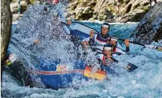  ?? Foto: IRF World Rafting Championsh­ips ?? Die deutschen Rafter von Kanu Schwaben Augsburg kämpften bei der WM hart im Wildwasser auf der japanische­n Insel Shikoku.