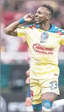  ?? Foto Club América ?? ▲ El delantero fue objeto de varios insultos y provocacio­nes durante el partido ante Chivas en los octavos de final de la Liga de Campeones.