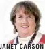  ??  ?? JANET CARSON