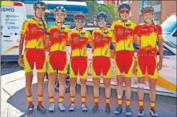  ??  ?? La Selección española femenina que compite hoy en Imola.