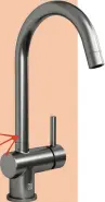  ??  ?? Schon Eigg C spout mixer tap, £74.99, Victoria Plum