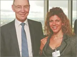  ?? PHOTO: JASON ANDREWS ?? Talking shop: Robert Swannell with Sandra Shashou at the BT Tower