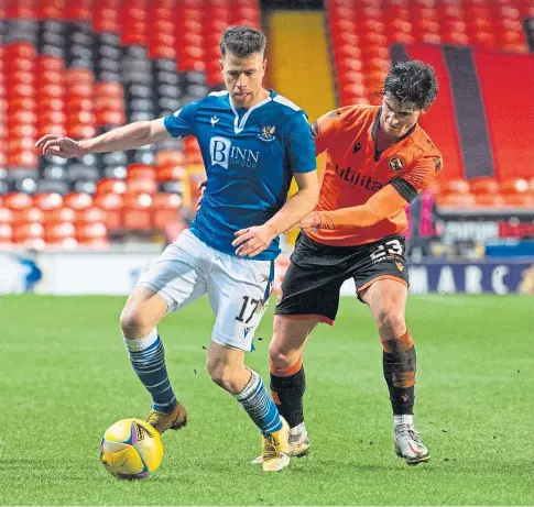  ??  ?? DETERMINED: Guy Melamed keeps Ian Harkes at bay in a game which he said showed what he can do.