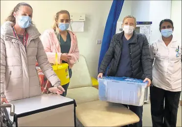  ??  ?? Canterbury South PCN care home vaccine team, from left to right: Tina Ismail, Pippa Hillary, Annaliese Woods and Jisha Anto