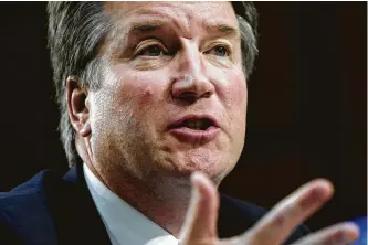  ?? Andrew Harrer / Bloomberg ?? Supreme Court nominee Brett Kavanaugh is accused of sexually assaulting Christine Blasey Ford when they were in high school. Ford is scheduled to testify before the Senate on Thursday.