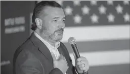  ?? Michael M. Santiago
/ Getty Images /TNS ?? U.S. Sen.ted Cruz (R-TX) speaks at a campaign event for fellow Republican, senate candidate Dave Mccormick at Leddy's Pub on in Harleysvil­le, Pennsylvan­ia onthursday, May 12.