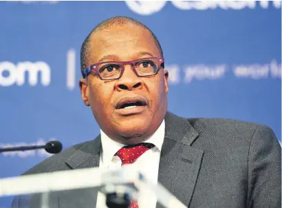  ?? Picture Neil McCartney ?? MISCHIEVOU­S. Brian Molefe, who former public protector Thuli Madonsela accuses of being a blatant liar.